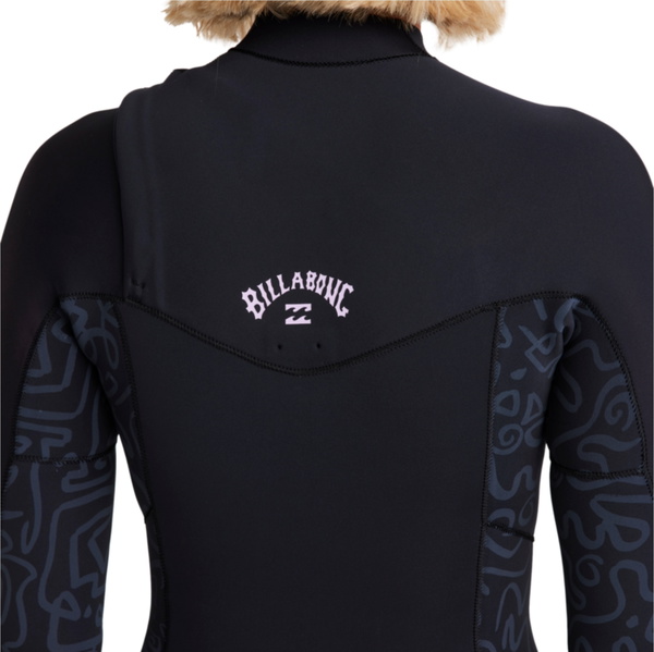 2026 Billabong Womens Synergy Natural 3/2mm Chest Zip Wetsuit 24BW191510 - Black Fade